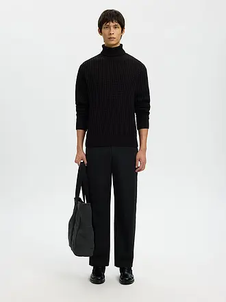 SELECTED | Rollkragenpullover SLHTOM | schwarz